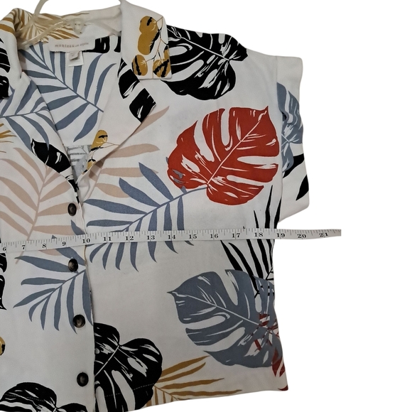 Tropical Print Button-Up Shirt - Picture 6 of 8